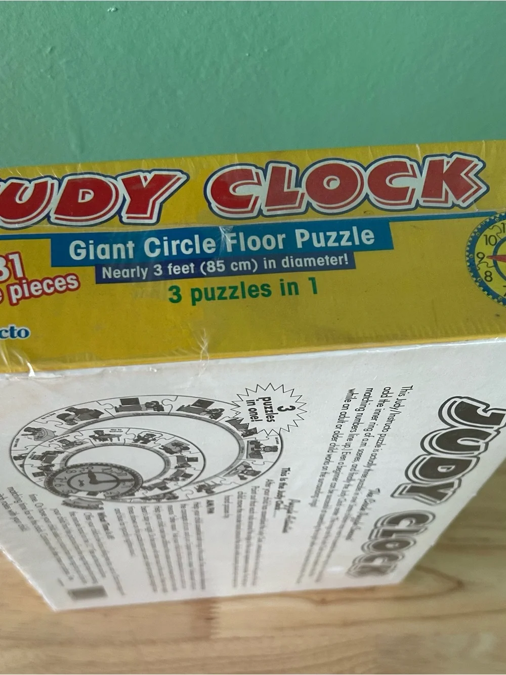 Judy Clock Giant Circle Floor Puzzle - Yellow Educational Time Toy